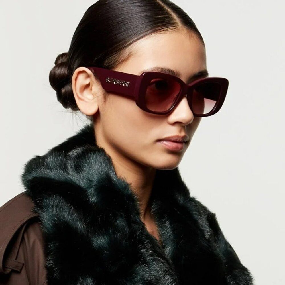 NEW Burberry BE4410 4038F2 Black Dark Grey Women Sunglasses BE 4410 - Picture 9 of 10